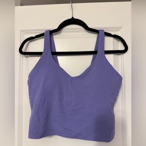Lululemon Align crop tank top, light support. Light purple/lavender. Size 10